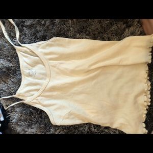 Brandy Melville pale yellow crop tank top